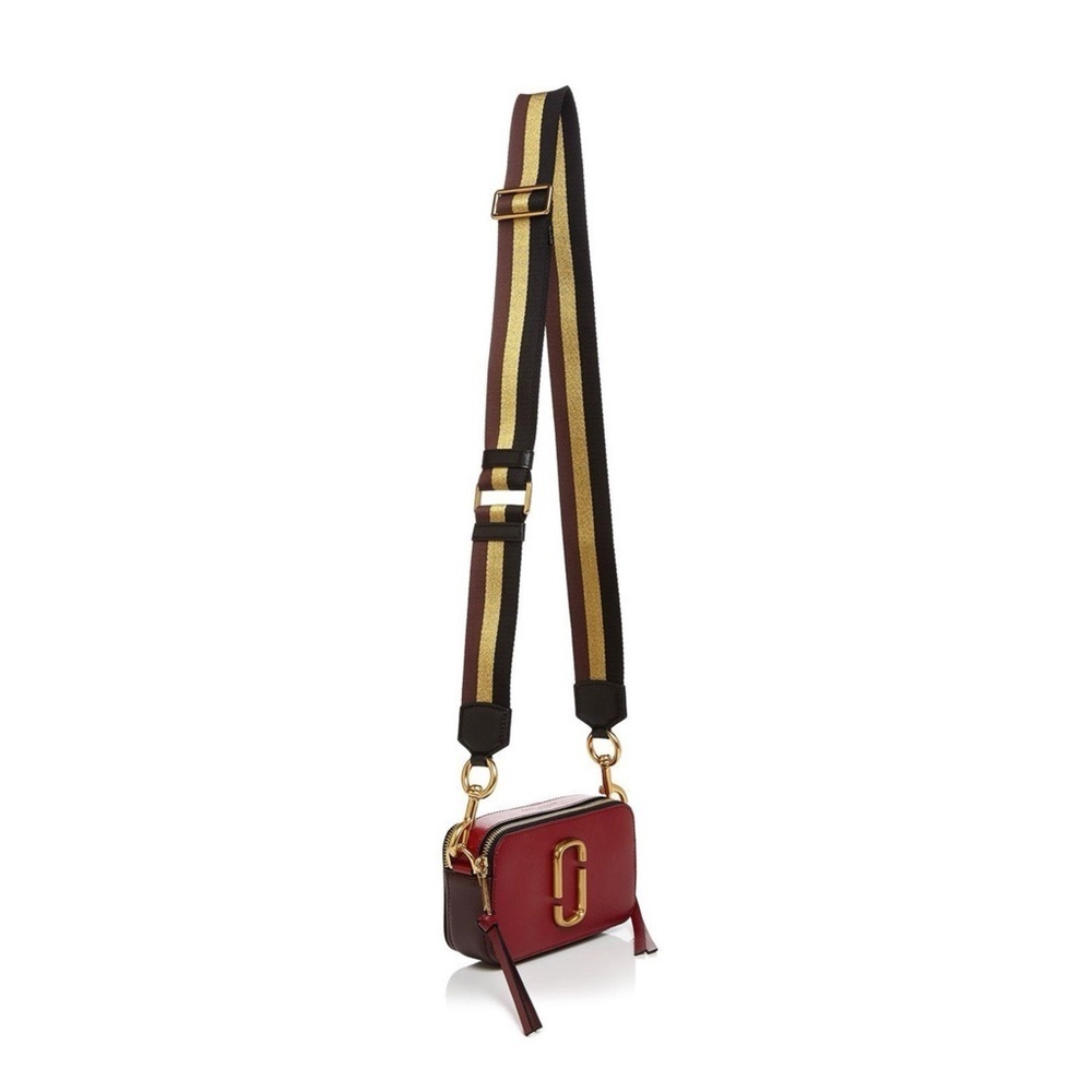 Marc Jacobs The Snapshot Crossbody Bag in Deep Maroon Multi